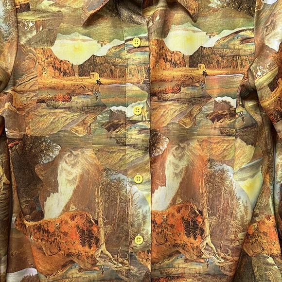 70’s amazing polyester Disco shirt size Small - Picture 2 of 6